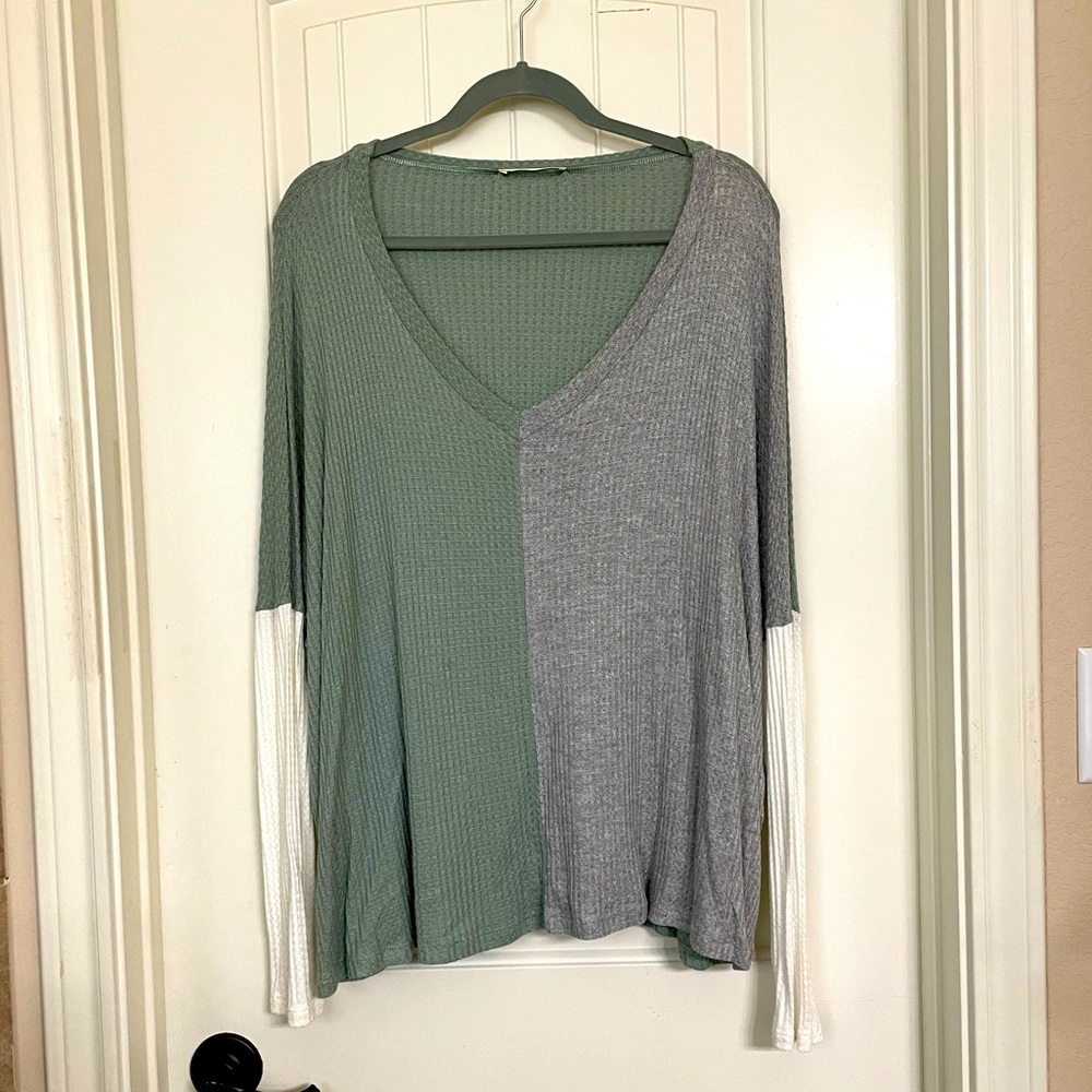 Waffle Knitted Top
